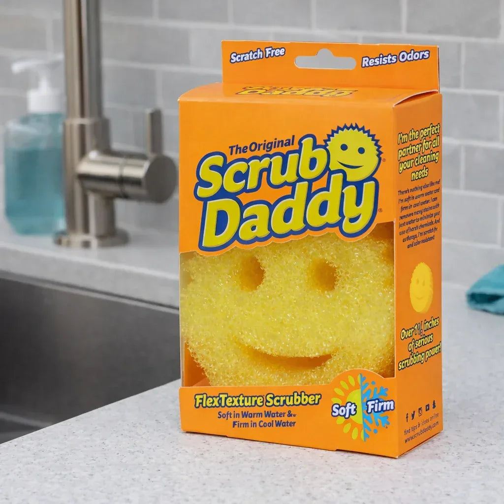 Yellow Original Scrub Daddy Cleaning Sponge – Multi-Purpose - Yalla Mart