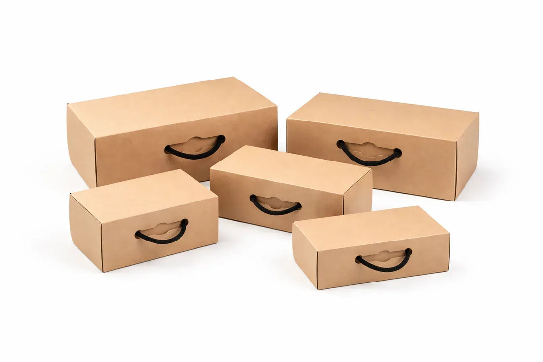 Premium Kraft Gift Box with Rope Handle - Natural Storage & Packaging - Yalla Mart