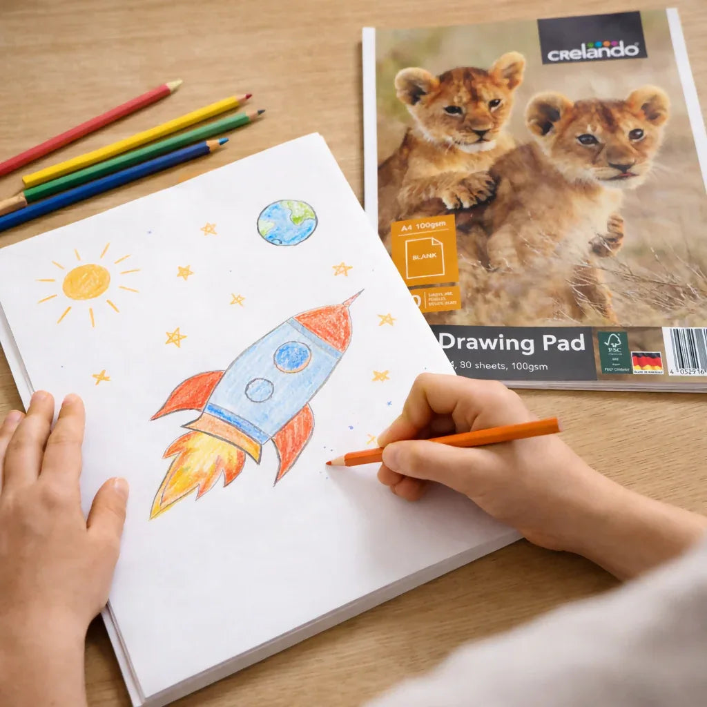 A4 Drawing Pad – 80 Sheets (100 gsm) - Yalla Mart