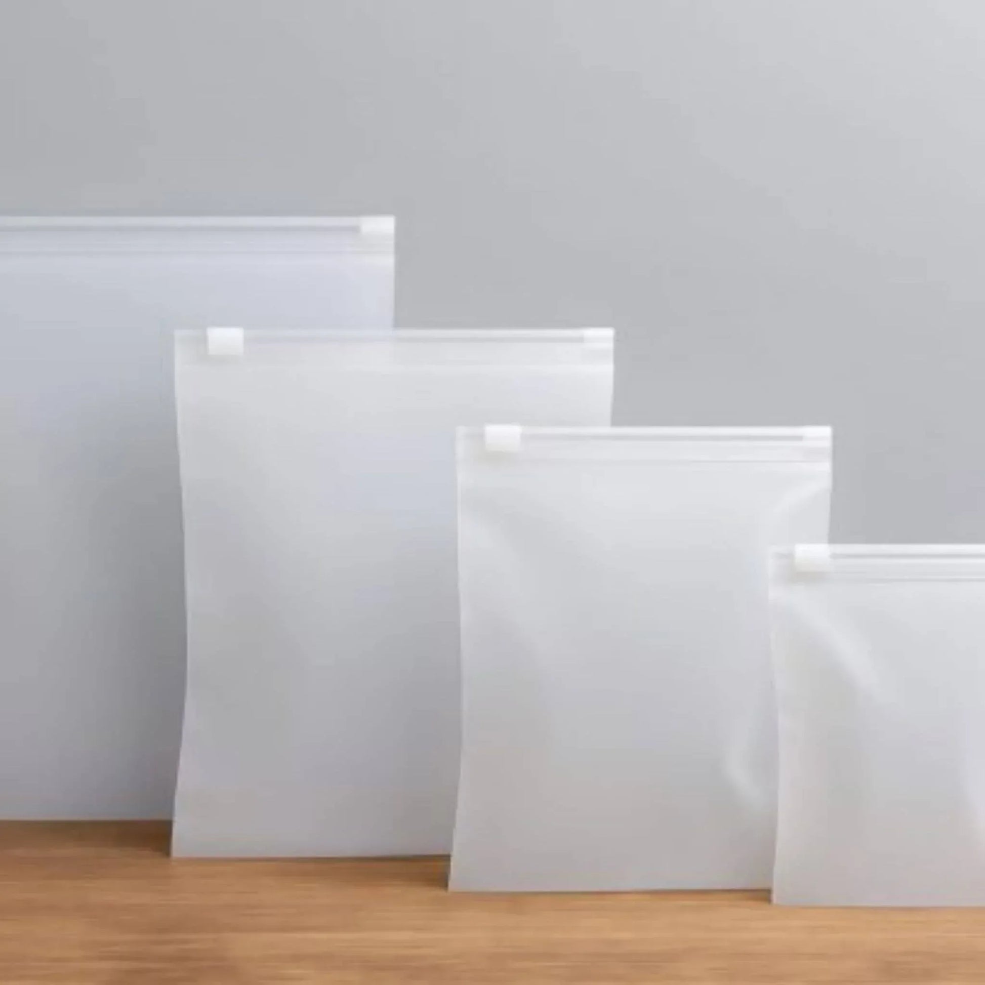 50 Pcs White Bag with Zipper - Yalla Mart