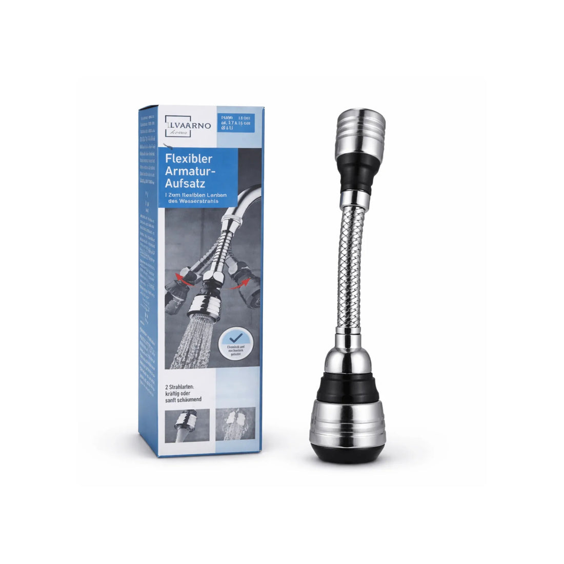 LIVARNO Home Flexible Faucet Attachment - 2-Mode Spray with Bendable Neck - Yalla Mart