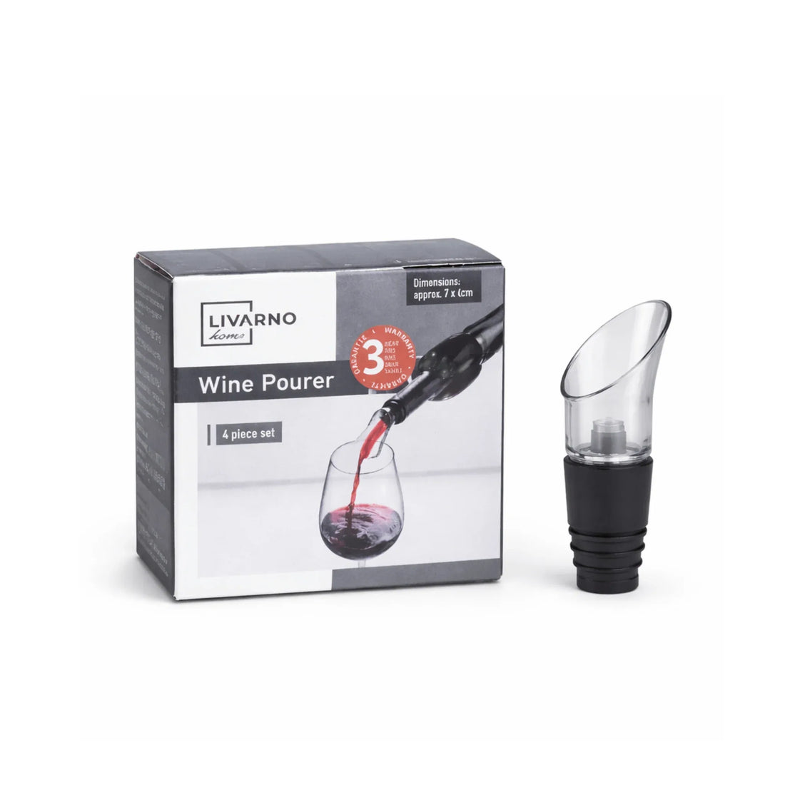 LIVARNO Home Wine Pourer Set 2-Piece - Drip-Free Spout for Smooth Pouring - Yalla Mart