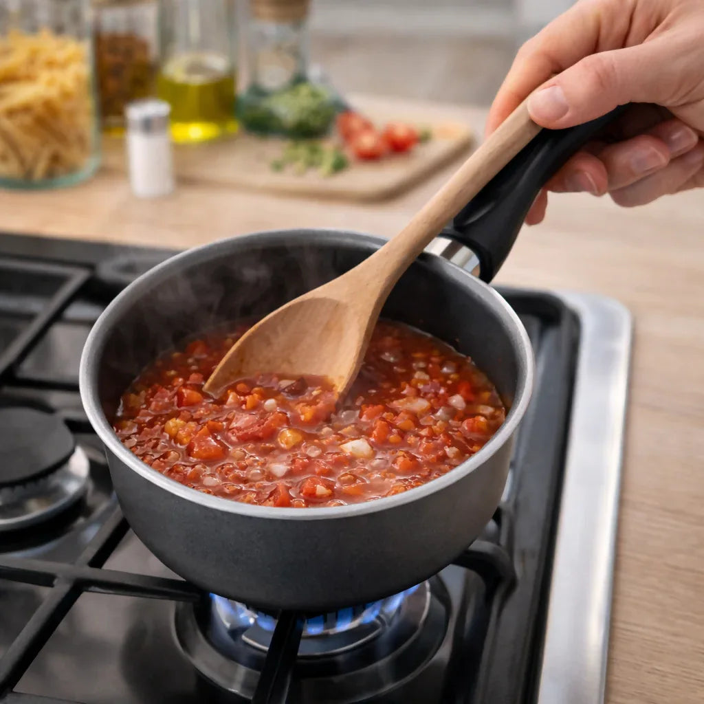 LIVARNO Home Basic Saucepan - Non-Stick Aluminum with Heat-Resistant Handle - Yalla Mart