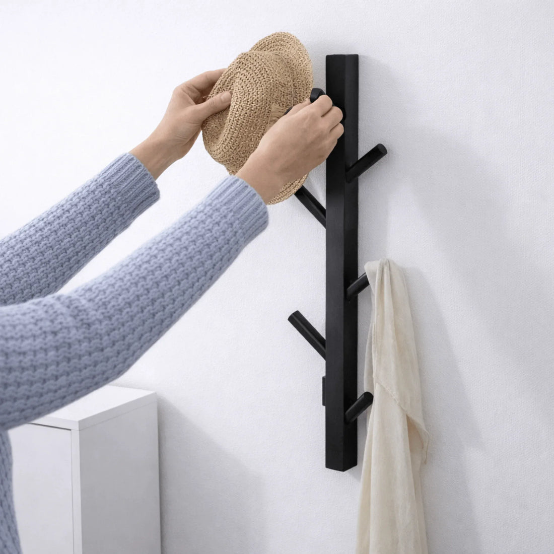 Wall-Mounted Coat Rack - Modern Tree Design with Multiple Hooks - Yalla Mart