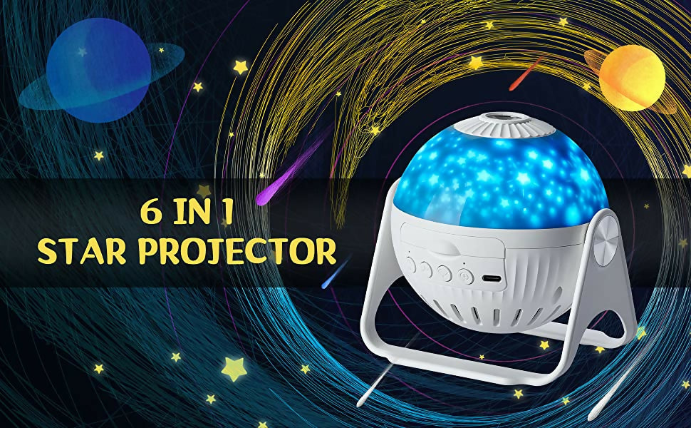 Planet & Galaxy Projector with 6 Projection Themes