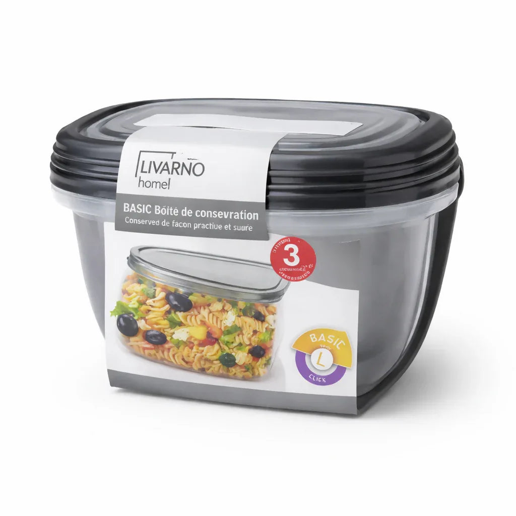 LIVARNO Home Food Storage Container with Click-Lock Lid - Yalla Mart