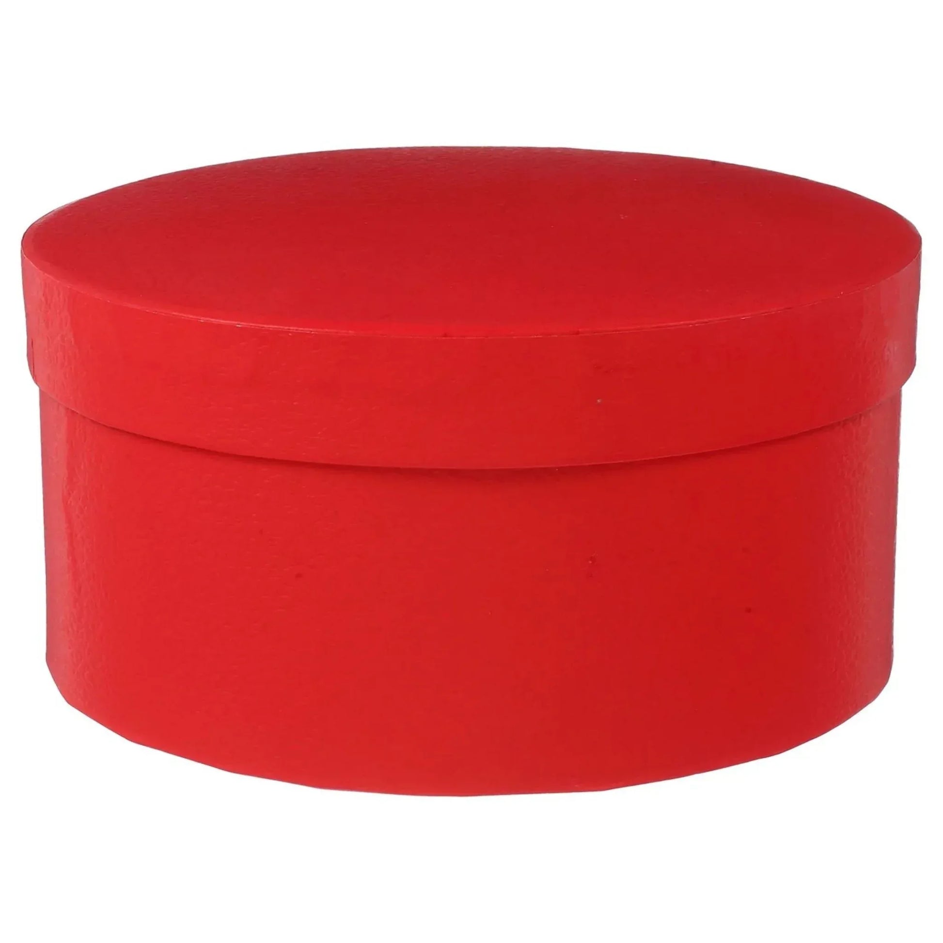 Round Box Red and Black - Elegant Round Gift Box with Fitted Lid - Yalla Mart