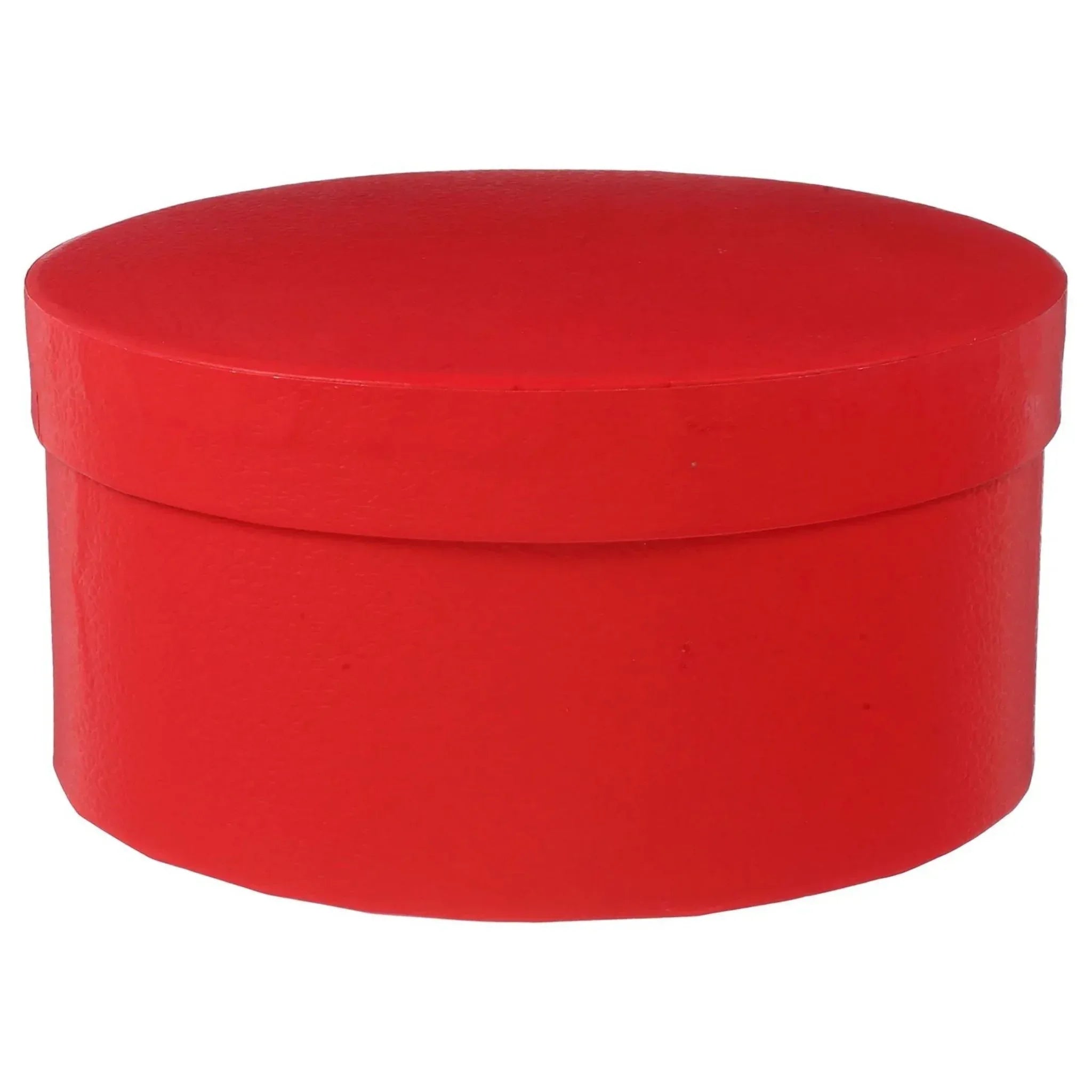 Round Box Red and Black - Elegant Round Gift Box with Fitted Lid - Yalla Mart