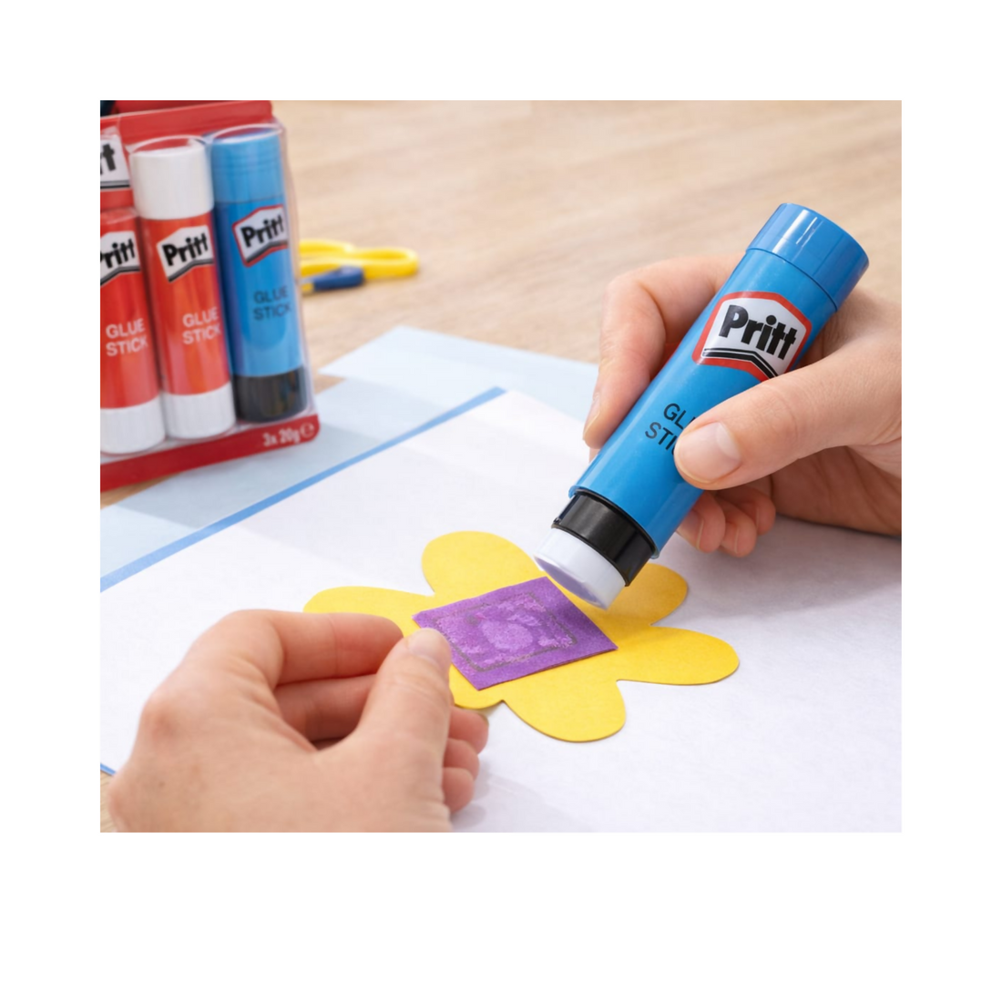 Pritt Glue Stick Set – 3 x 20g, Solvent-Free & Dries Clear