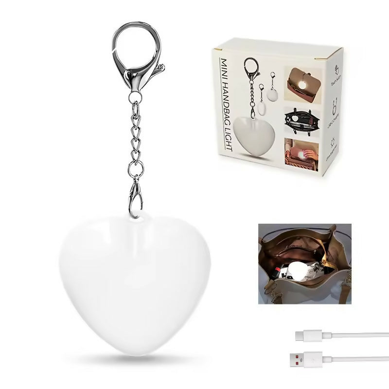 Heart-Shaped Rechargeable Handbag Light