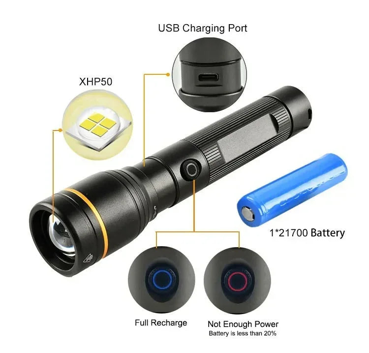 Aluminum Flash Light - Yalla Mart