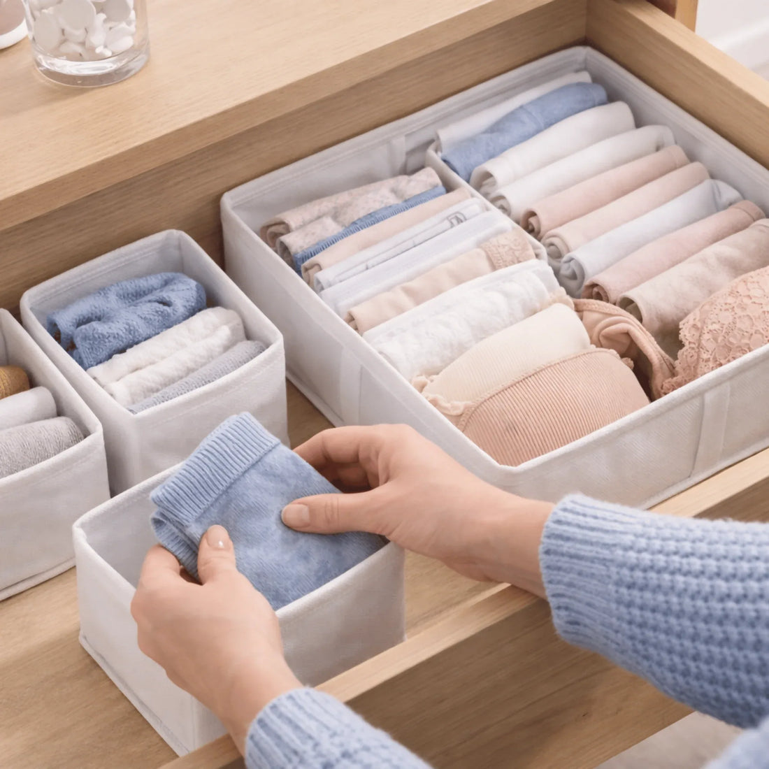 Livarno Home Fabric Storage Boxes – 3-Piece Set - Yalla Mart