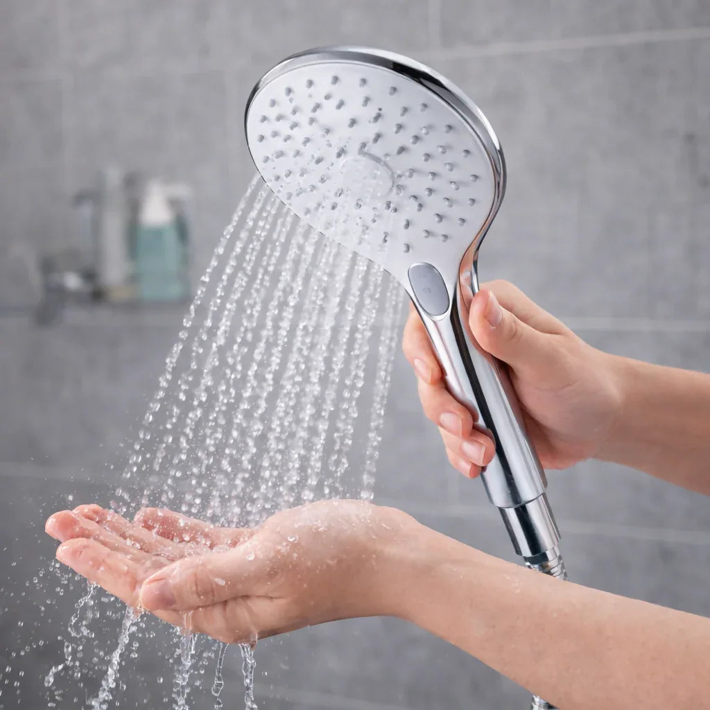 LIVARNO Home Multi-Function Shower Head - 3 Spray Modes with Water-Saving Insert - Yalla Mart