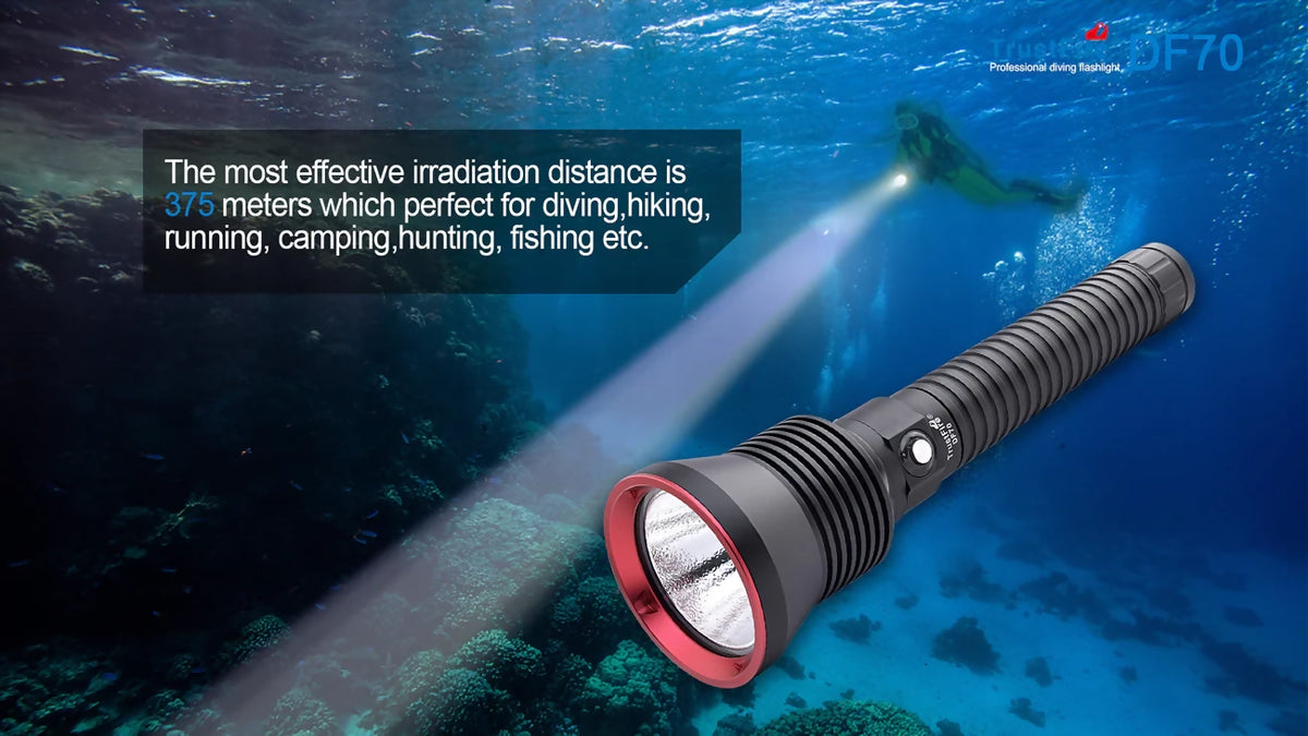 DF70 Underwater Flashlight, 3,200 Lumens