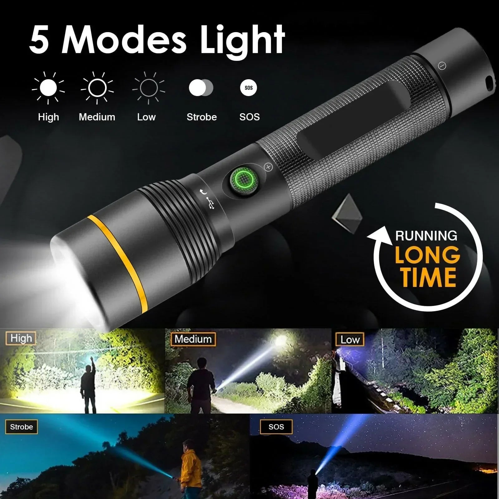 Aluminum Flash Light - Yalla Mart