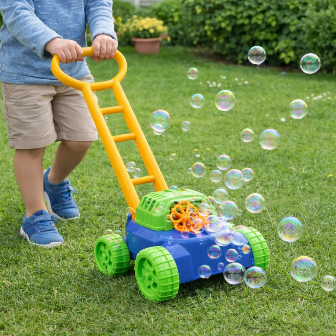 Playtive Bubble Machine Lawnmower for Kids - Yalla Mart