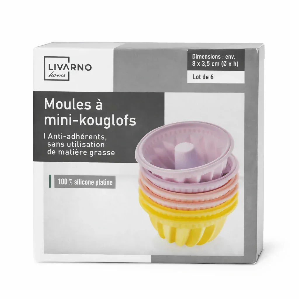 Mini Kugelhopf Silicone Molds – Set of 6 - Yalla Mart
