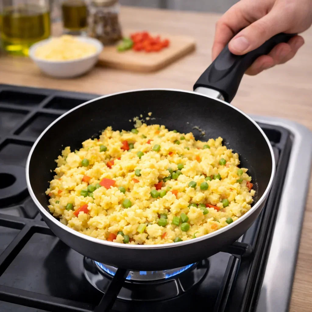 LIVARNO Basic Non-Stick Frying Pan 20cm - Aluminum with Heat-Resistant Handle - Yalla Mart