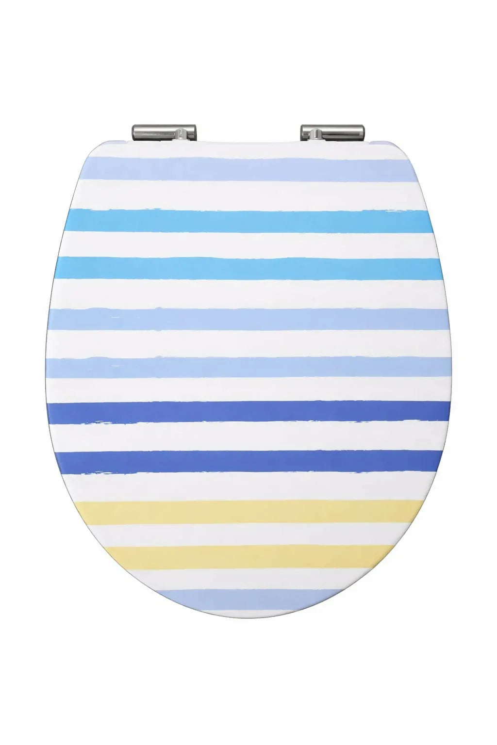 WENKO Duroplast Toilet Seat with Soft-Close & Quick-Release – Striped Design