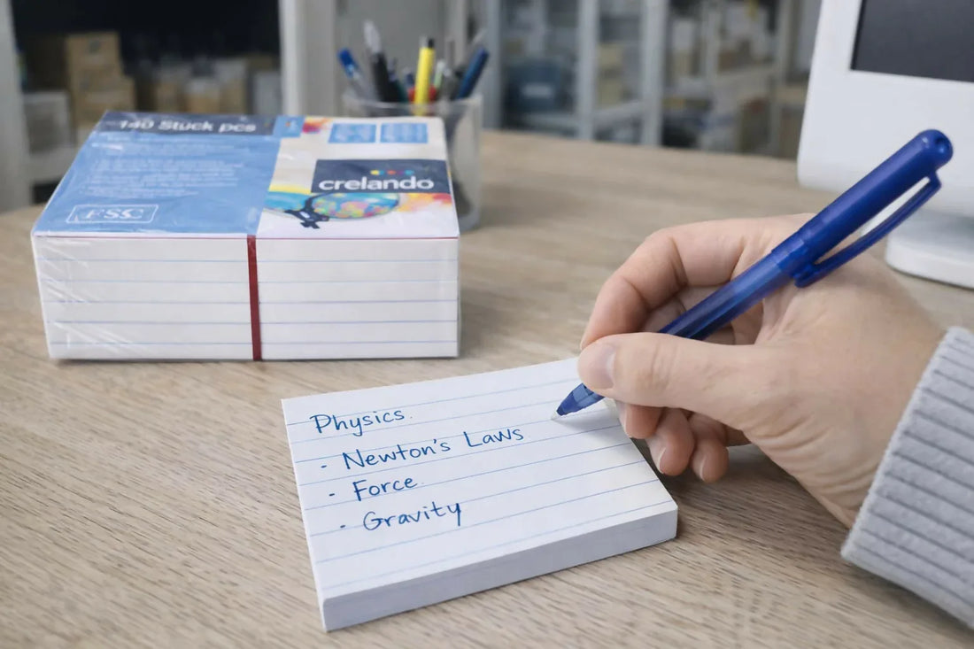 Lined Index Cards – A7 Flashcards, FSC-Certified 170 g/m² Paper