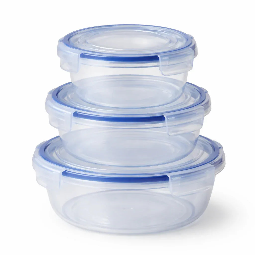 SilverCrest Food Storage Containers Set - 3 Pieces with Airtight Lids - Yalla Mart