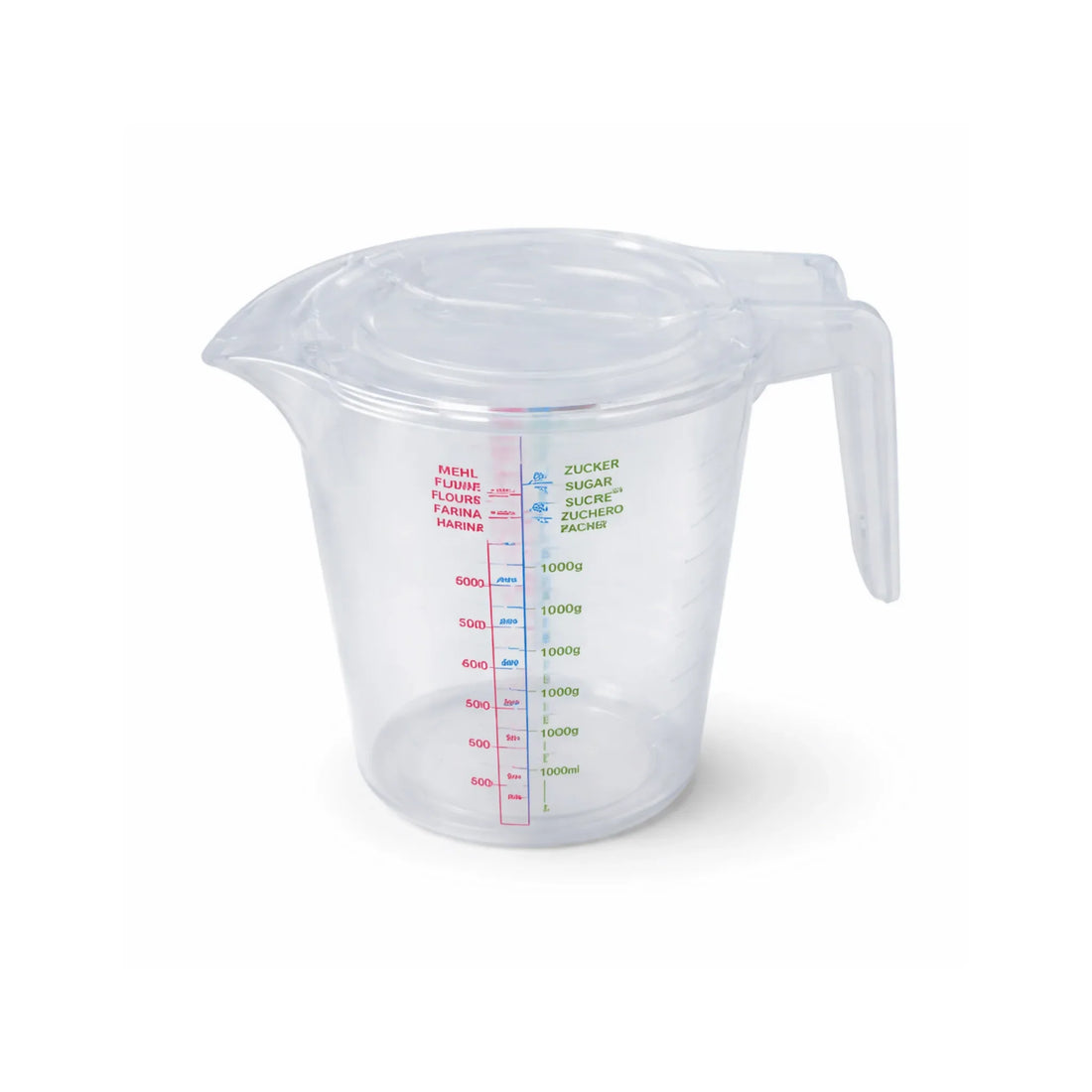 Plastic Measuring Jug Set with Lids - 3-Piece for Baking & Cooking - Yalla Mart