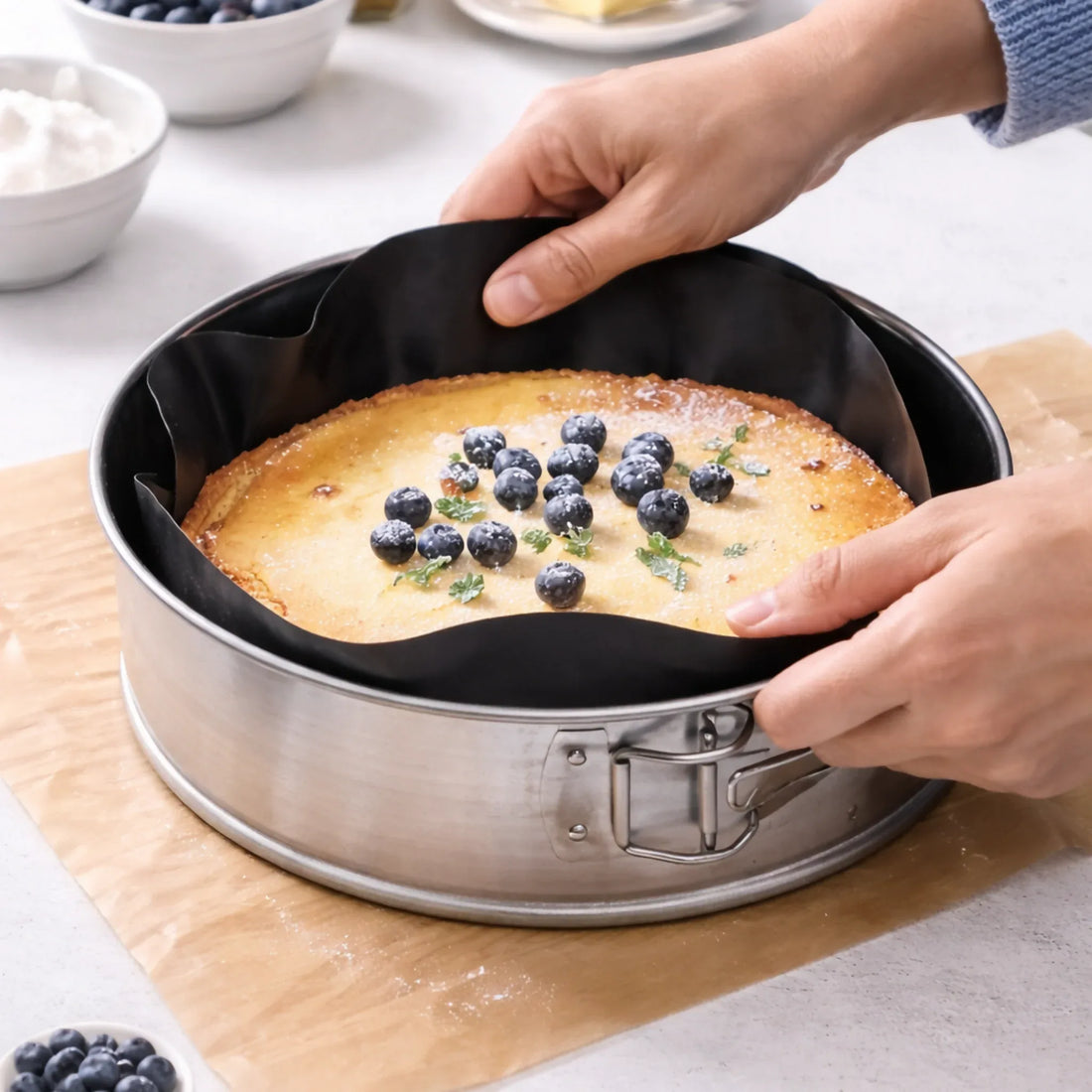 Livarno Home Reusable Silicone Baking Sheet - Non-Stick Round 24-26cm - Yalla Mart