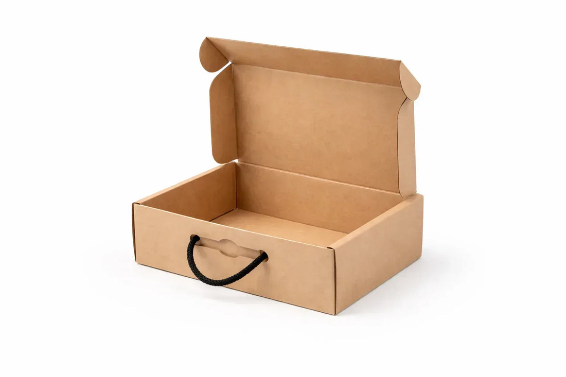 Premium Kraft Gift Box with Rope Handle - Natural Storage & Packaging - Yalla Mart
