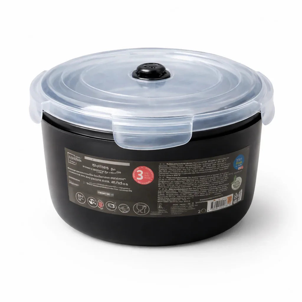 Microwave Food Storage Containers Set - 3 Pieces with Steam-Release Lids - Yalla Mart