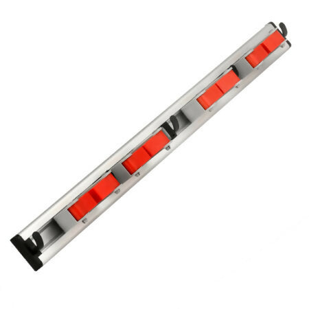 Wall-Mounted Broom Holder with 4 Grips