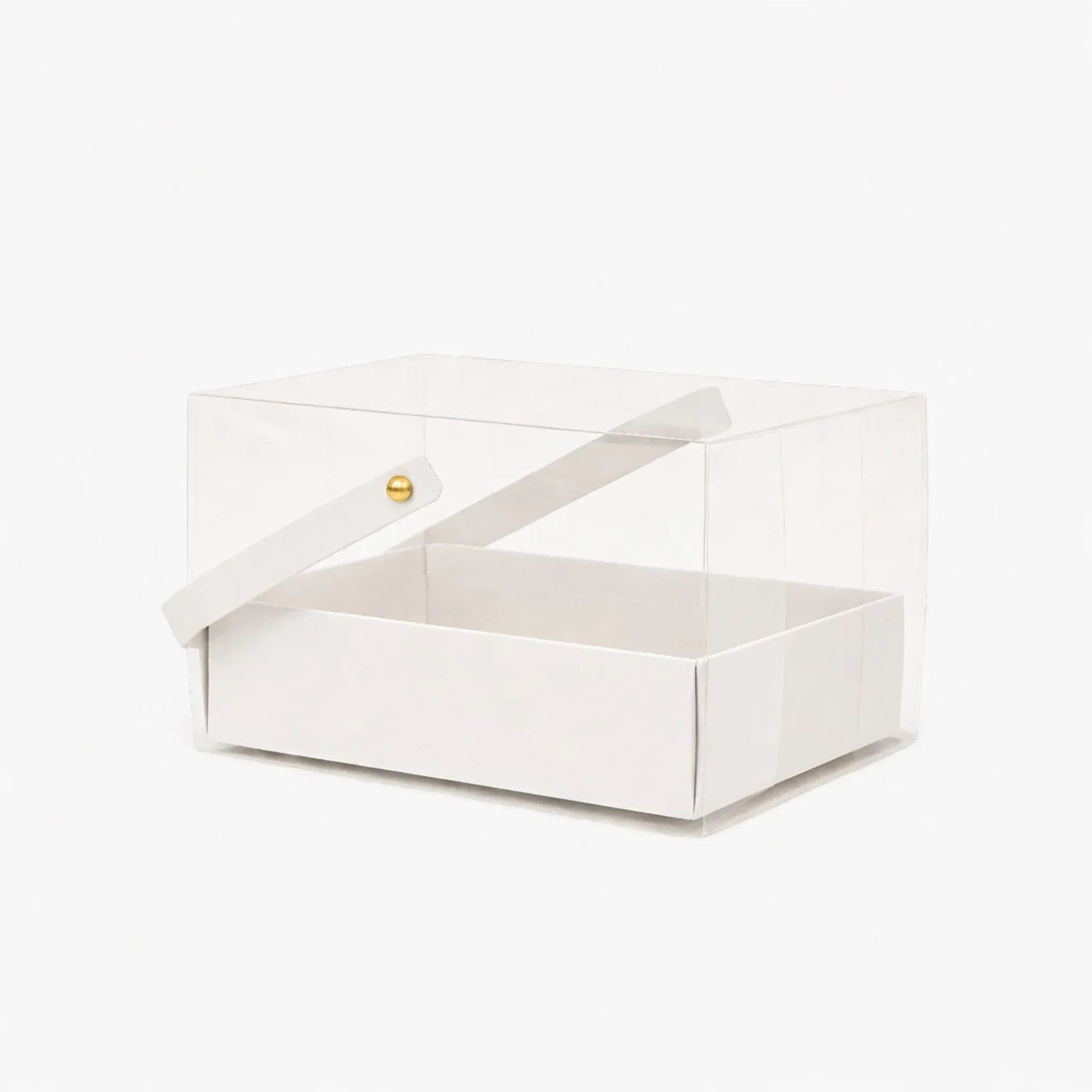 PVC Box + Handle - Clear Gift Box with Base & Carry Handle - Yalla Mart