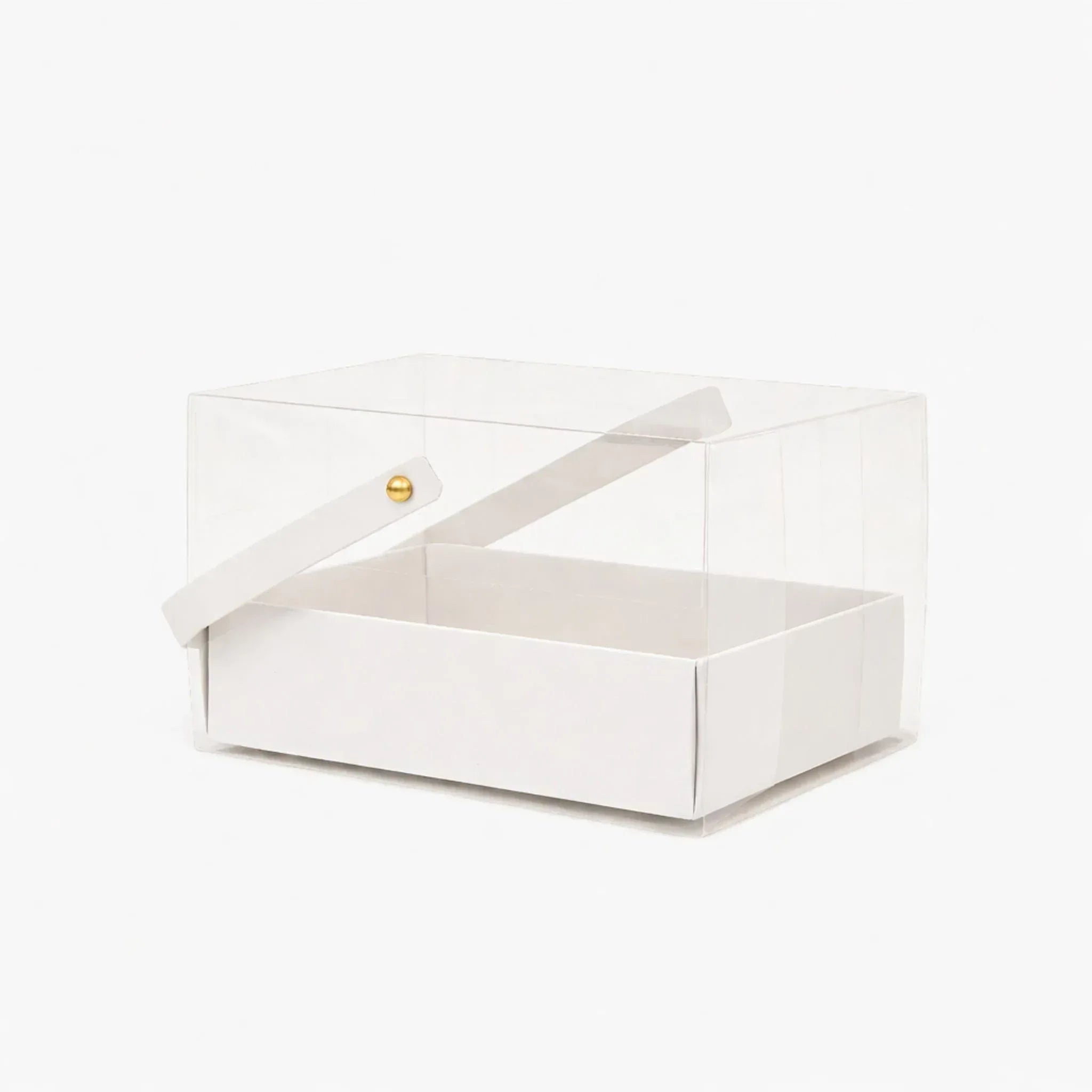 PVC Box + Handle - Clear Gift Box with Base & Carry Handle - Yalla Mart