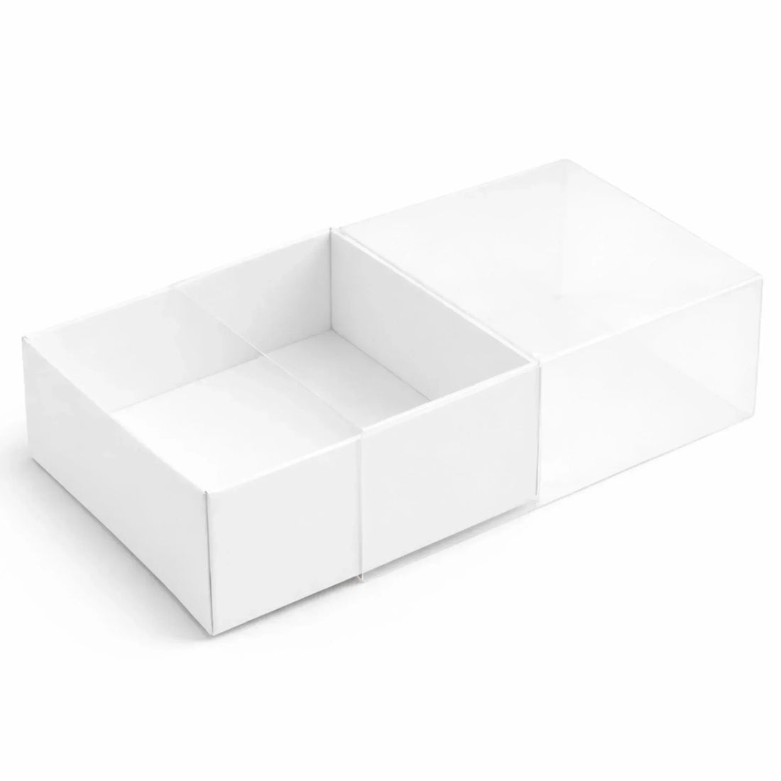 Kraft Divided Gift Box with Clear Sliding Sleeve - Single Compartment - Yalla Mart