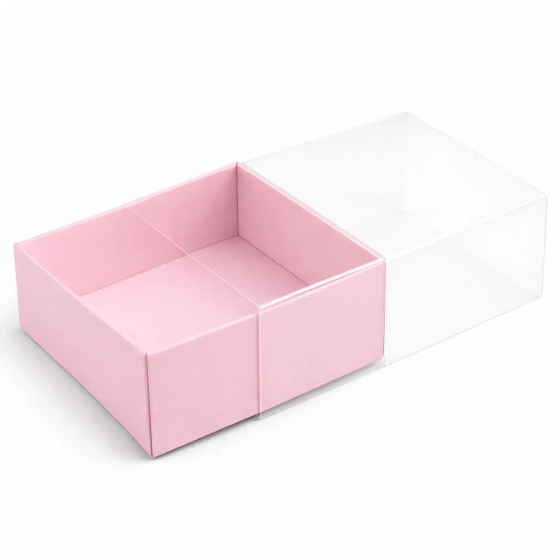 Kraft Divided Gift Box with Clear Sliding Sleeve - Single Compartment - Yalla Mart