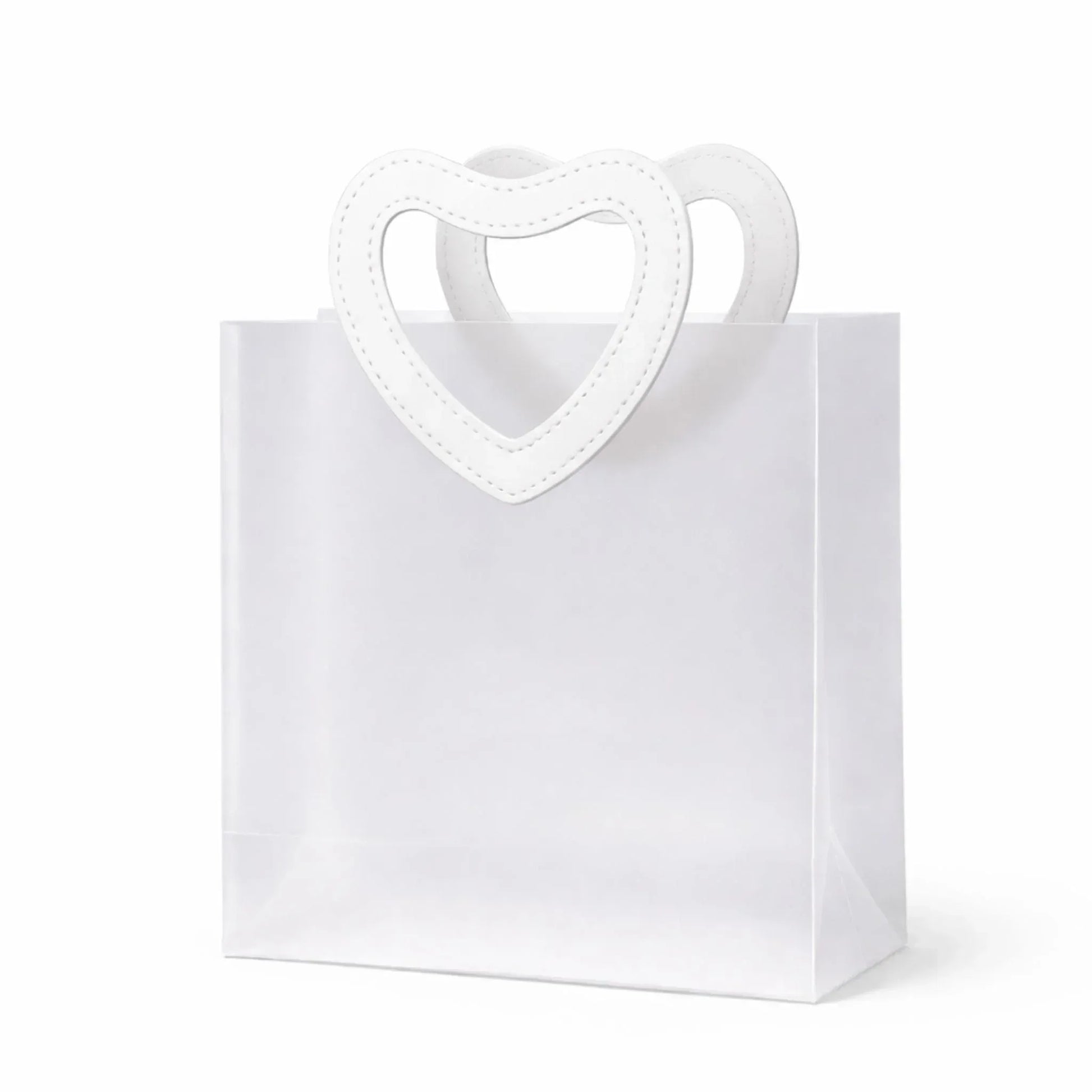 Heart Hand Bag - Frosted Gift Bag with Heart-Shaped Handles - Yalla Mart