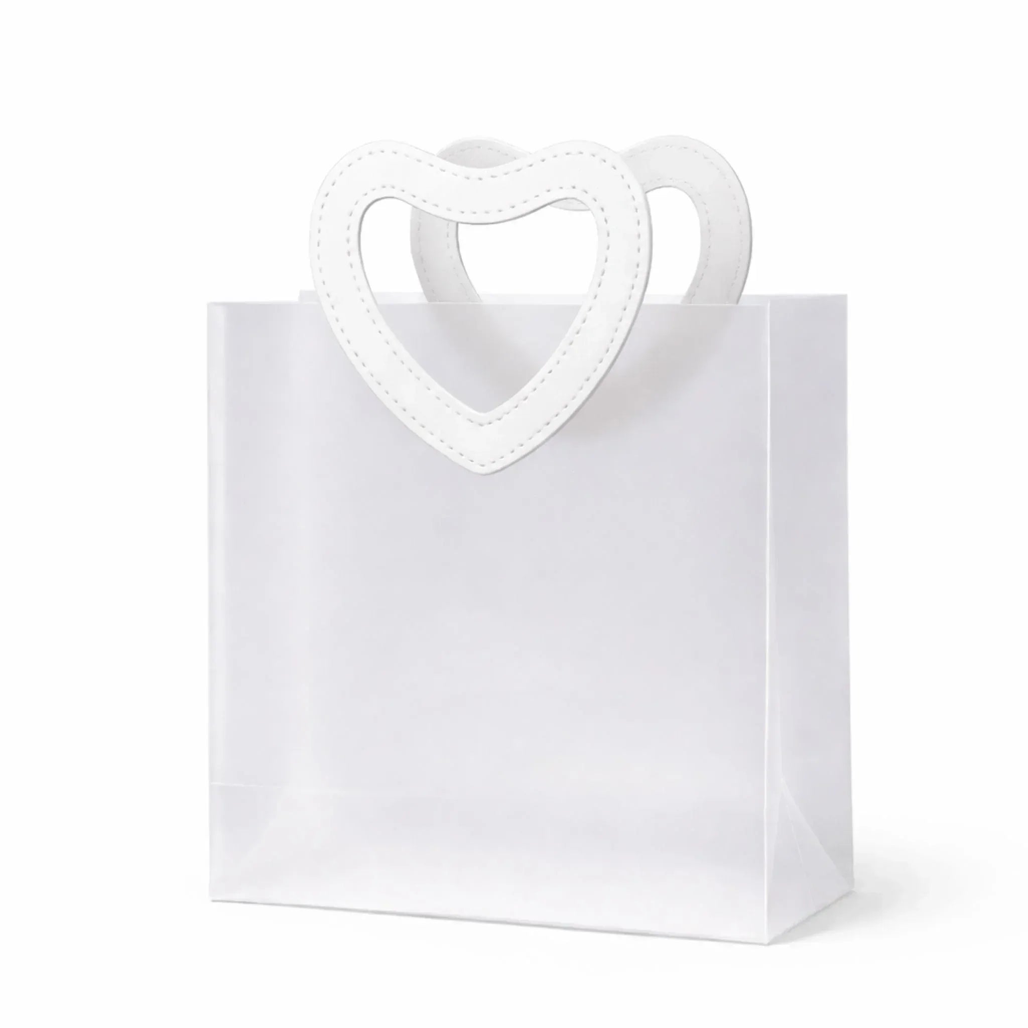 Heart Hand Bag - Frosted Gift Bag with Heart-Shaped Handles - Yalla Mart