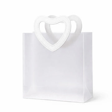 Heart Hand Bag - Frosted Gift Bag with Heart-Shaped Handles - Yalla Mart