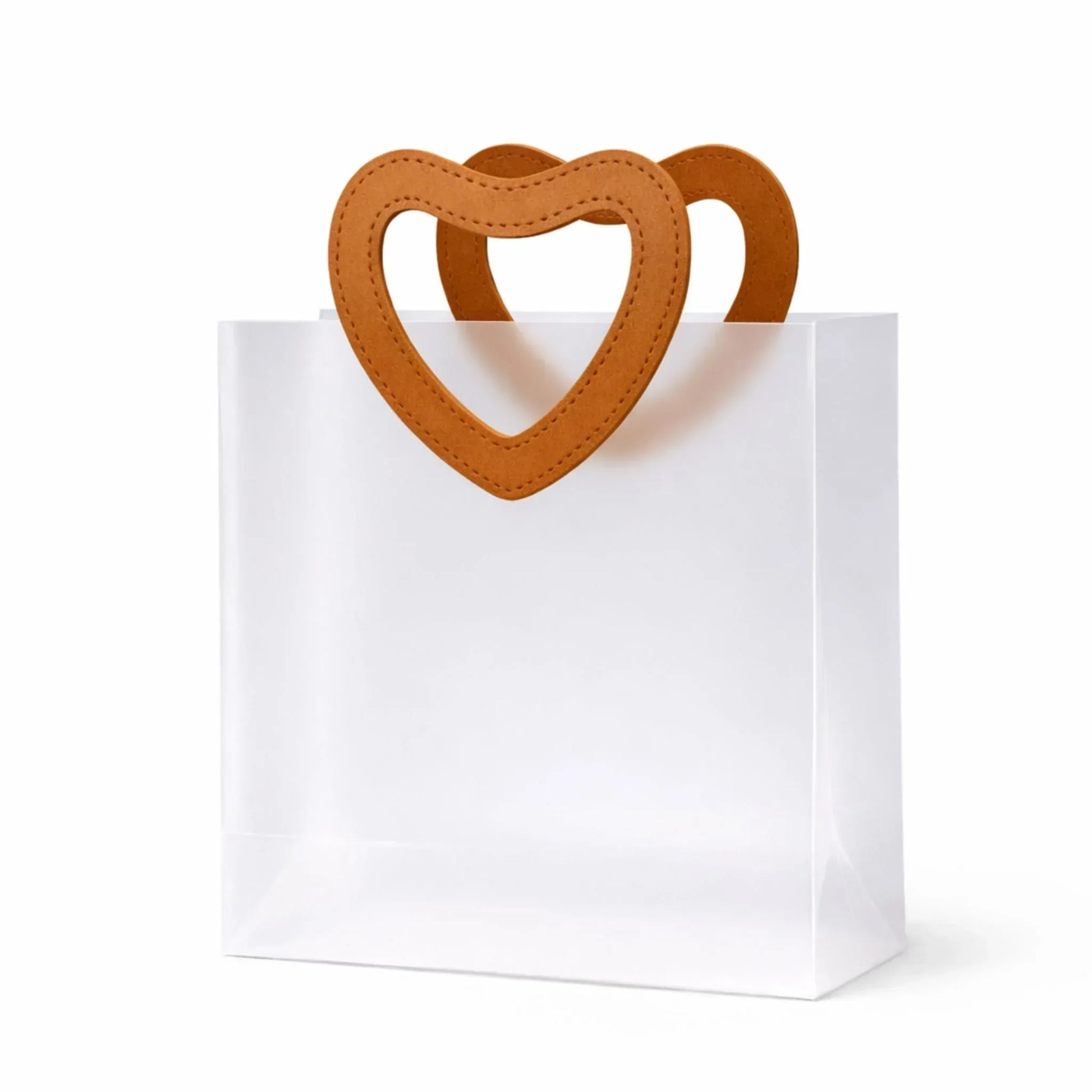 Heart Hand Bag - Frosted Gift Bag with Heart-Shaped Handles - Yalla Mart
