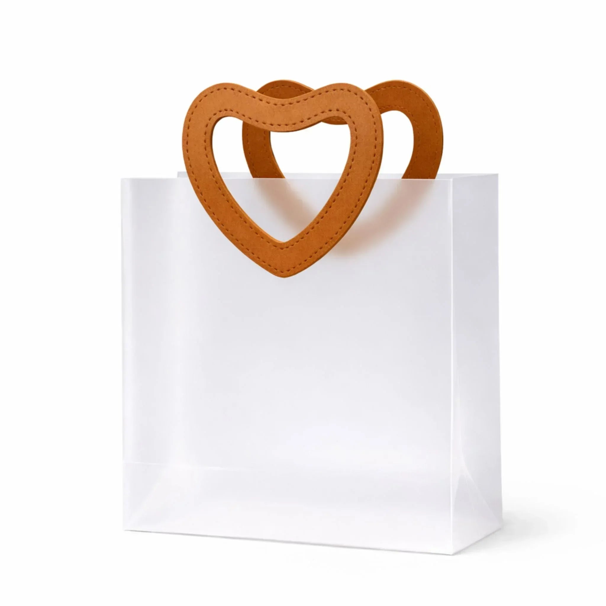 Heart Hand Bag - Frosted Gift Bag with Heart-Shaped Handles - Yalla Mart
