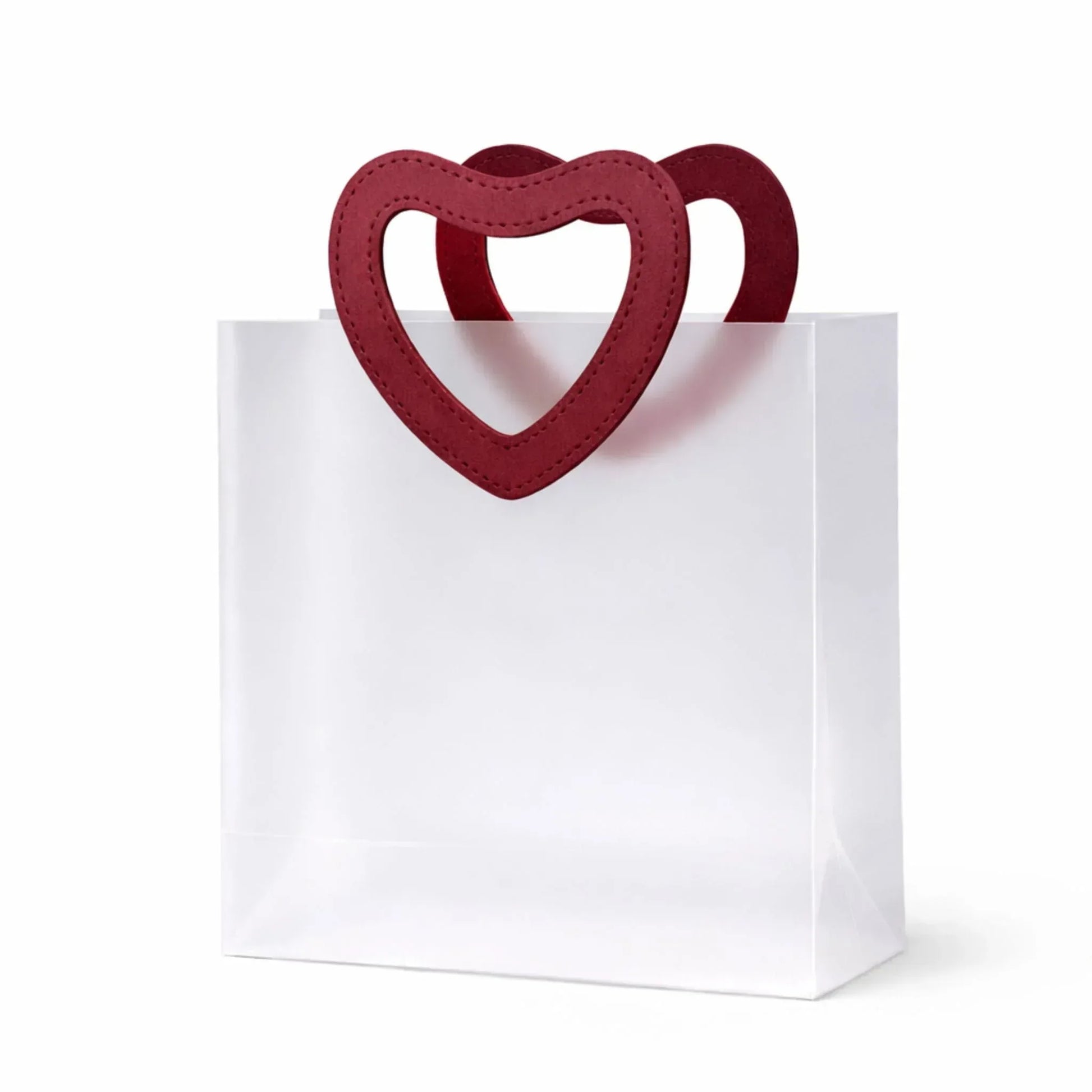 Heart Hand Bag - Frosted Gift Bag with Heart-Shaped Handles - Yalla Mart