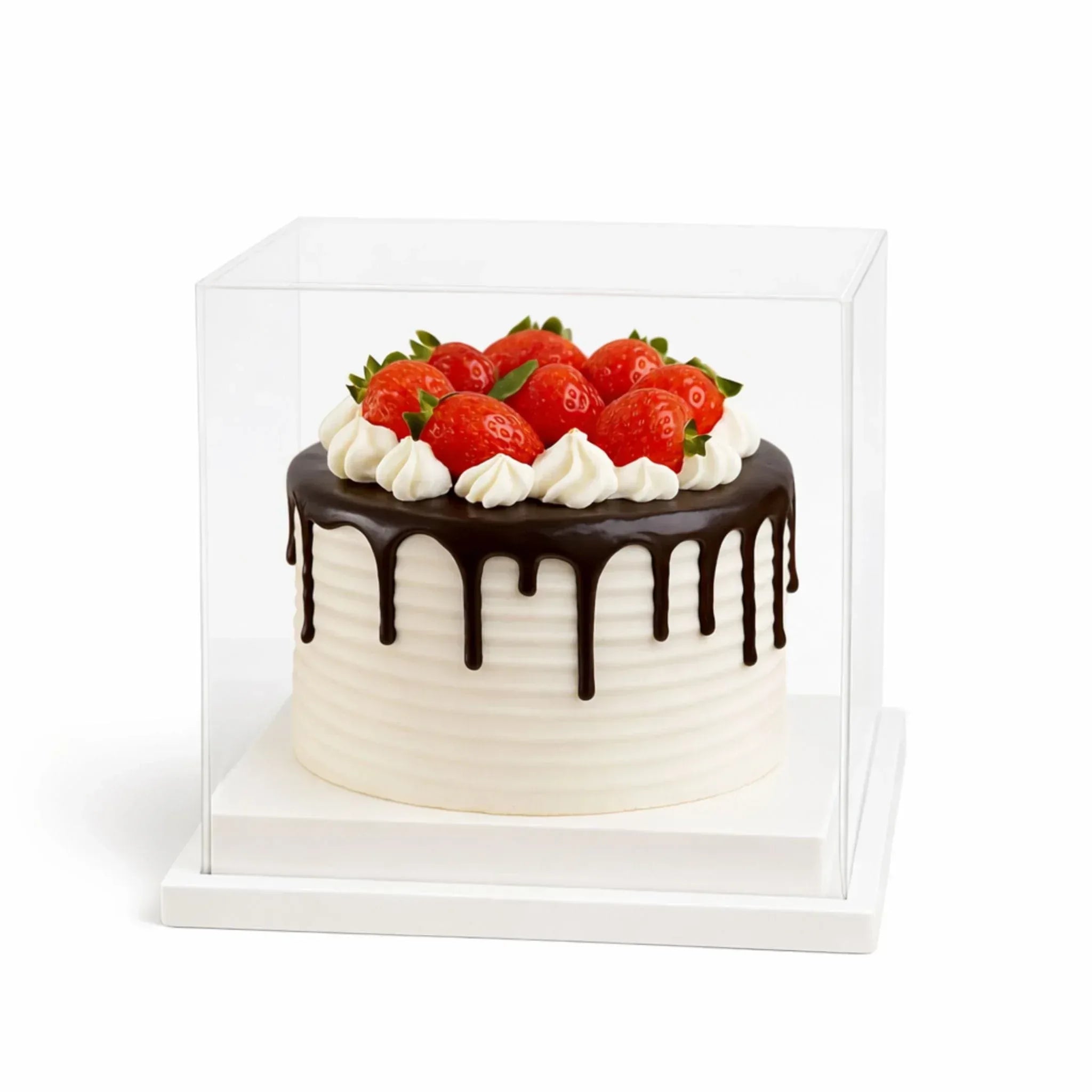 Clear PVC Cake Display Box - Transparent Bakery Packaging - Yalla Mart
