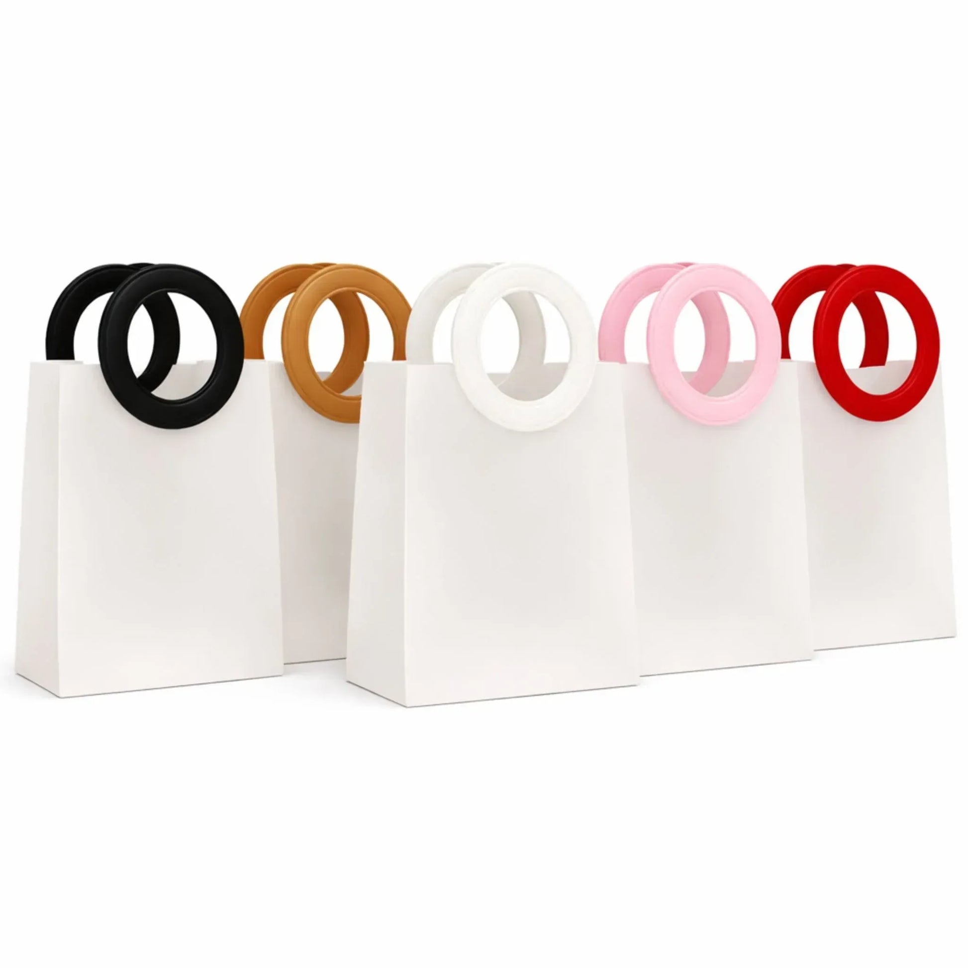 Circle Hand Bag - Frosted Gift Bag with Round Handles - Yalla Mart