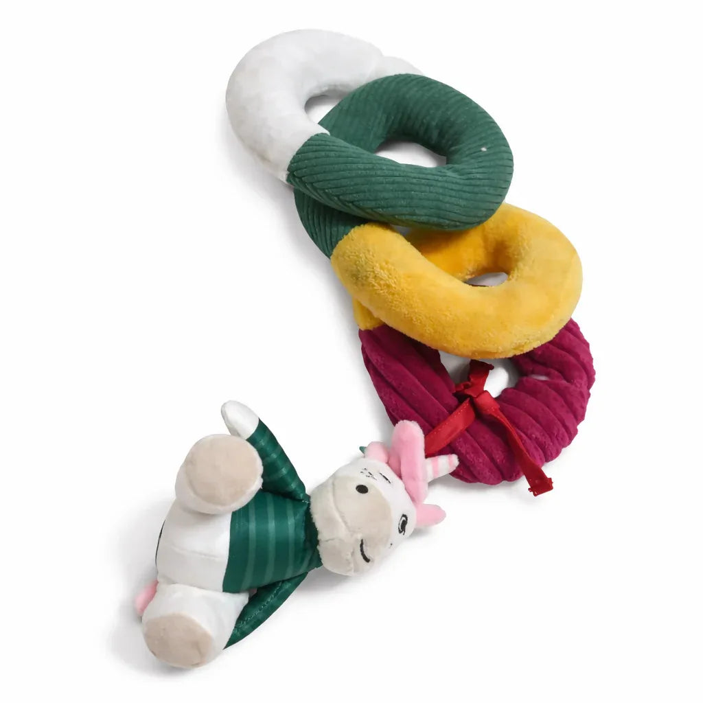 Soft Baby Activity Chain – Fabric Rings with Plush Toy - Yalla Mart