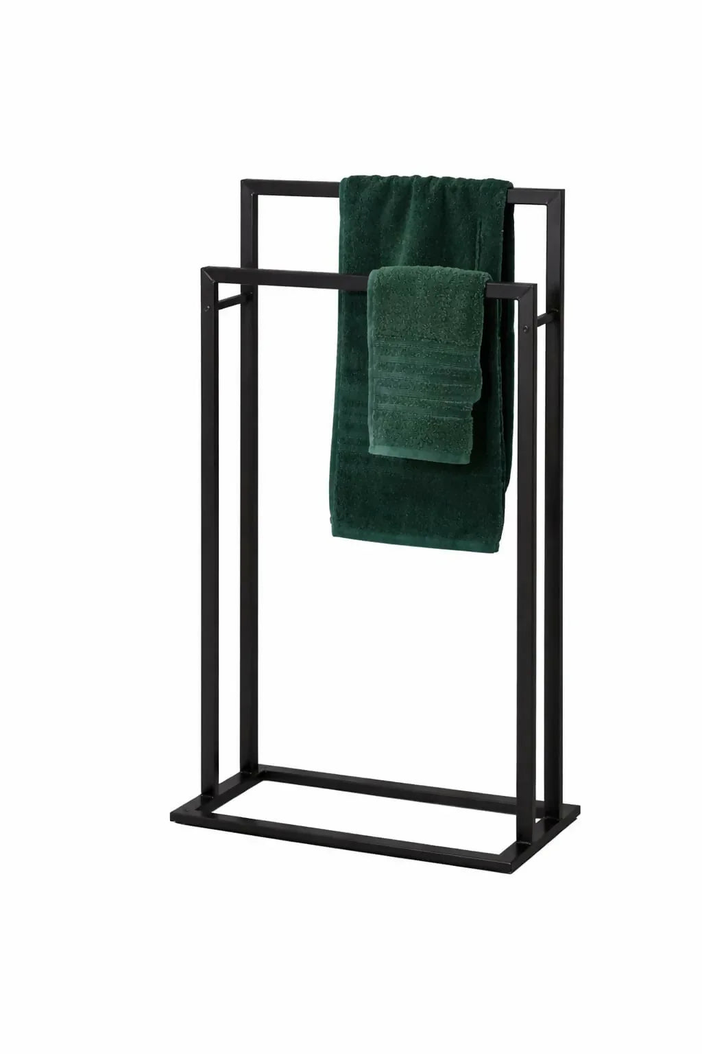 LIV & BO Free-Standing Towel Holder – Minimalist Black Metal Rack