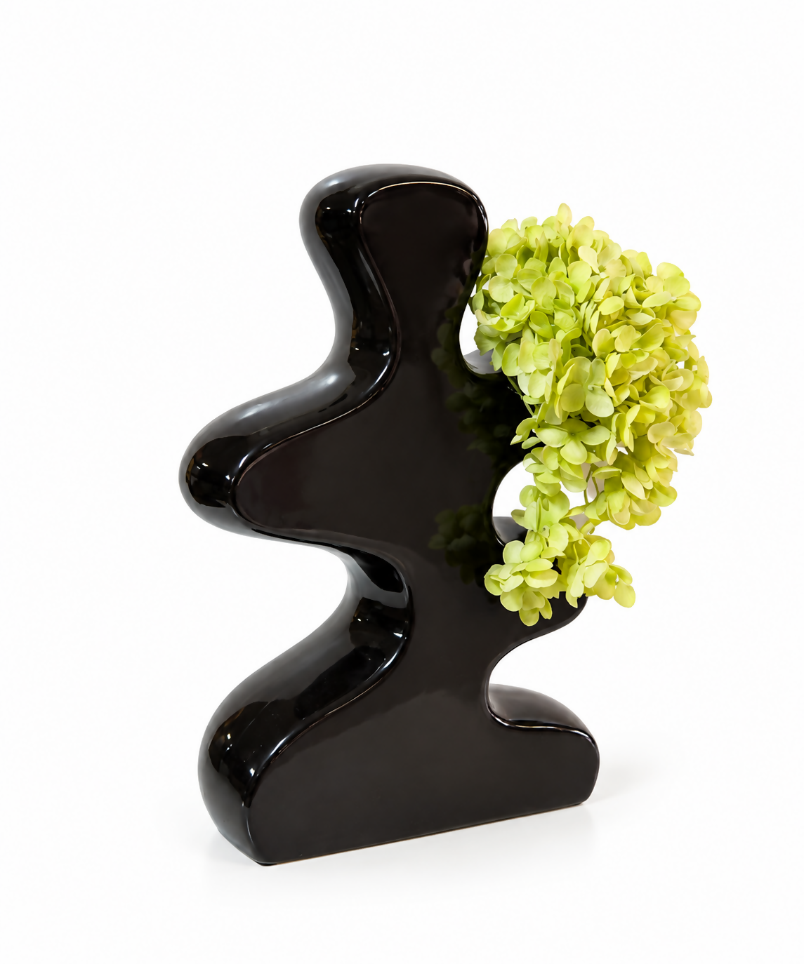 Abstract Black Cutout Ceramic Vase