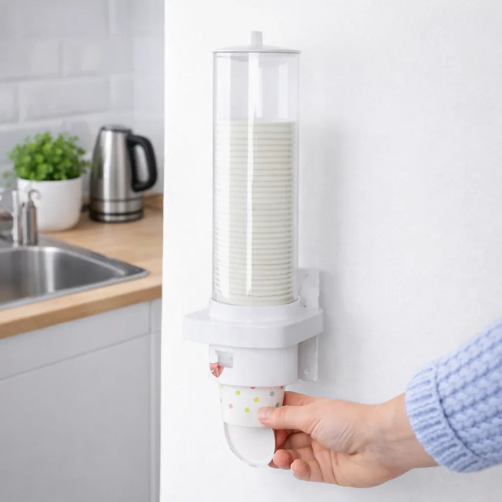 Paper & Plastic Cup Dispenser / Storage Tube - Yalla Mart