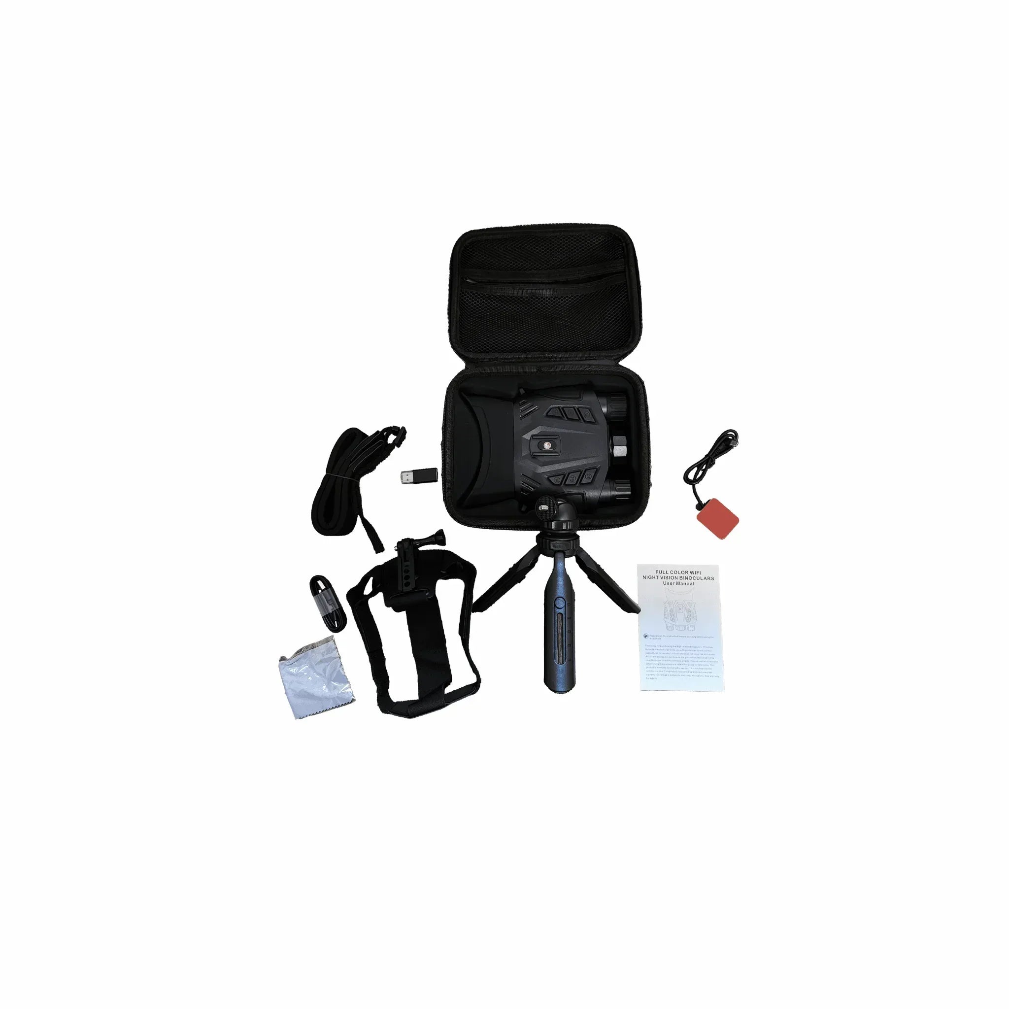Night Vision Binoculars Full Color & IR - 4X Optical, 2.5K UHD, 300m Range - Yalla Mart