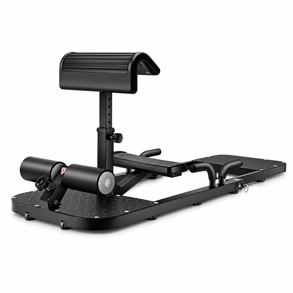 Centered hip thrust bench on a white background