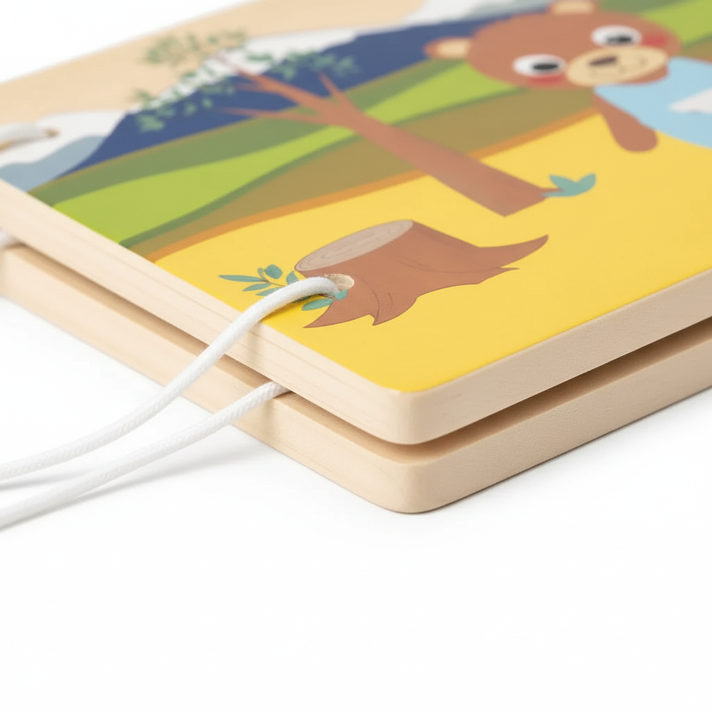 Wooden Children's Activity Book by Lupilu - Yalla Mart
