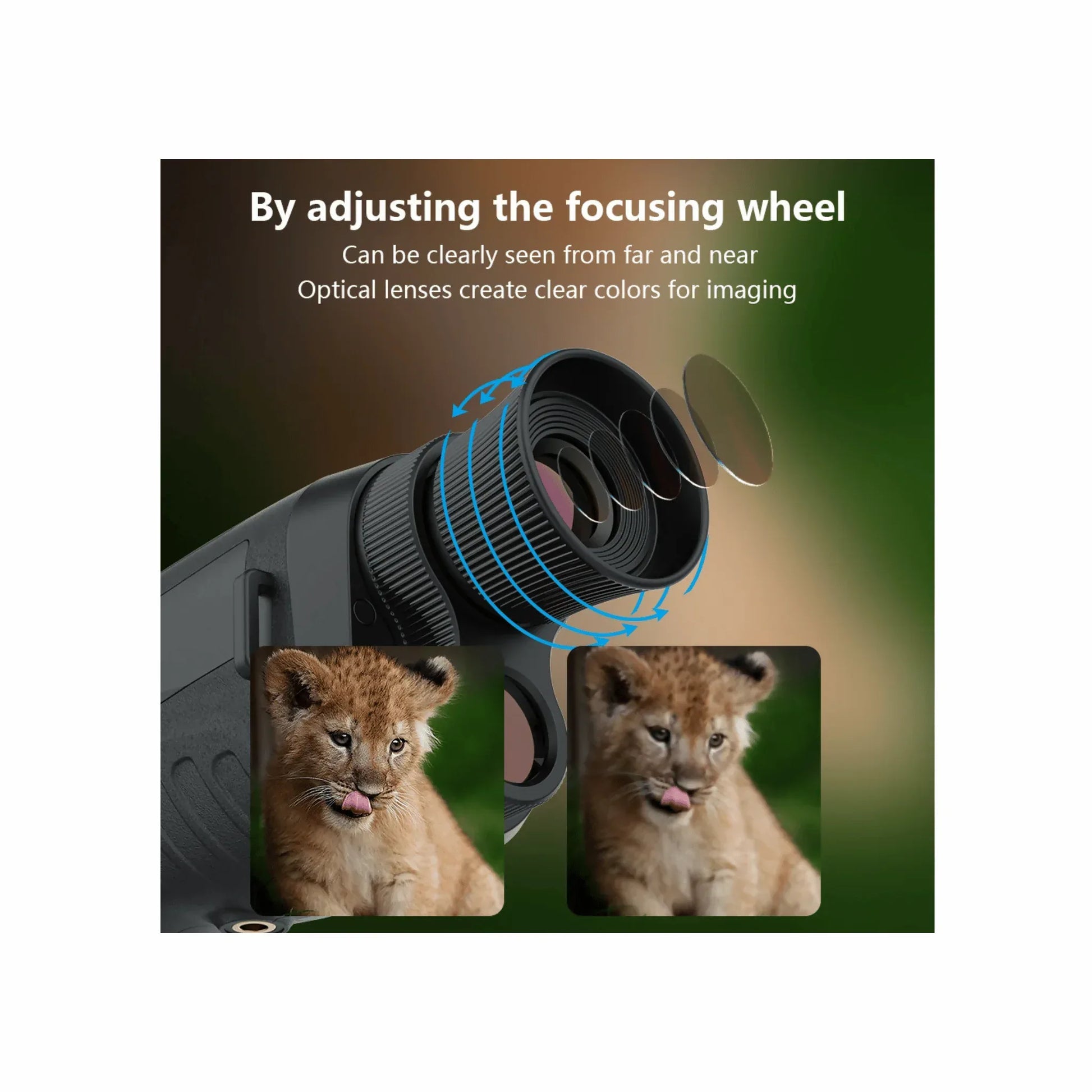 Night Vision Monocular 6X Optical Zoom - 300m Range, 1080P Recording for Hunting & Wildlife - Yalla Mart